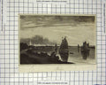 Old Antique Print C1800 View Bonn Germany Yachts Architecture Engraving 19th