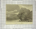 Original Old Antique Print Damaged C1800 Coblentz Ehrenbreitstein Architecture