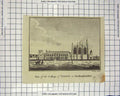 Original Old Antique Print C1800 View College Eaton Buckinghamshire England