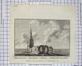 Old Antique Print C1800 Boughton Buckton Church Northamptonshire Peltro 19th
