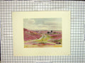 Original Old Antique Print 1912 Landscape View Moorland Frensham Heather Colour