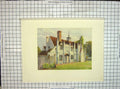 Original Old Antique Print 1912 Mansion House Leigh Place Architecture Colour