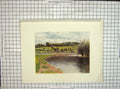 Original Old Vintage Print C1930 Landscape Colour View Runneymead River 20th