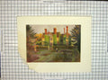 Original Old Vintage Print C1930 Damaged View Baynards Rose Garden Flowers 20th