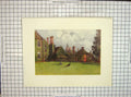 Original Old Antique Print 1911 Baynards South Terrace Cranleigh Colour 20th