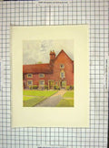 Original Old Vintage Print C1930 Architecture View Whitgift Hospital Croydon