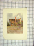 Original Old Antique Print 1911 View AlfHouse Farm Farmer Agriculture Colour