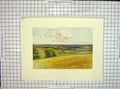 Old Antique Print Ref.51 1912 Landscape View Churchyard Tatsfield Colour