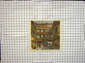 Original Old Antique Print Hand Coloured White Heart Inn Building