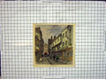 Original Old Antique Print Hand Coloured Leather Lane Shops Buildings