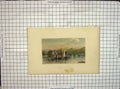 Original Old Antique Print Hand Coloured Windermere Ferry Goodall Stanfield