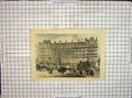 Original Old Antique Print Hand Coloured Street Scene Architecture