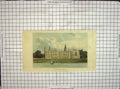 Original Old Antique Print 1825 Hand Coloured Burghley House Marquis Exeter