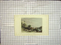 Original Old Antique Print Hand Coloured Castle Choquier Salmon Winkles