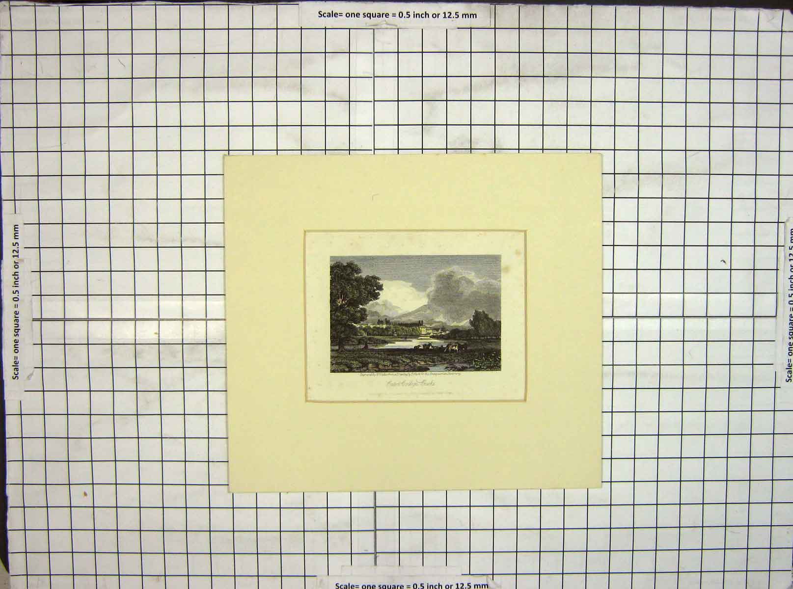 Original Old Antique Print 1818 Wallis Engraving Eaton College Bucks Nash 19th