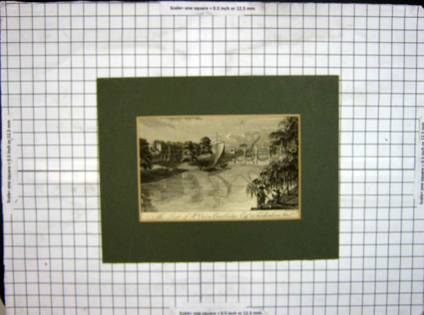 Old Antique Print C1900 Seat Owen Cambridge Twickenham River Bridge Boats 20th