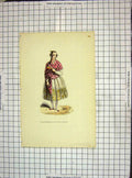 Original Old Antique Print C1900 Ladies Costume Hispano-Amerikanerin Concepcion