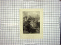 Original Old Antique Print Tower Heidelberg Castle Engraving Winkles