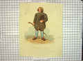 Old Antique Print Hubert Engraving Dalecarlion Peasnat Sweden Man Colour