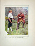 Original Old Vintage Print 1930 Lorna Doone Colour Men Fighting Brock 20th