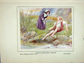 Old Vintage Print 1930 Lorna Doone Man Lady River Mountains Charles Brock 20th
