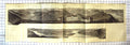 Original Old Antique Print Panorama Rigikulm Mountains Schwarzald Bayern Italy