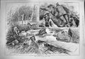 Old Antique Print 1884 Otter Hunting Cover Yorkshire Dogs River Danoies 19th