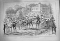 Original Old Antique Print 1884 Hertfordshire Hounds Childwick Bury Hunting