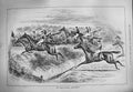 Old Antique Print 1884 Grand National Steeplechase Horses Jumping Sport 19th