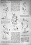 Original Old Antique Print 1884 Captious Critic Barrett Theatre Actors 19th