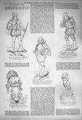 Original Old Antique Print 1884 Captious Critics Theatre Yorick Louis James