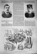 Original Old Antique Print 1884 John Smith Page Phillips Bazaar Ormond Hospital