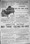 Old Antique Print 1884 Advertisement Brinsmead Pianos Spratts Dog Biscuit 19th