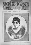 Original Old Antique Print 1884 Portrait Miss Annie Rose Beautiful Lady 19th