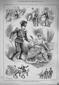 Original Old Antique Print 1884 La Cosque Royalty Theatre Actors Costumes 19th