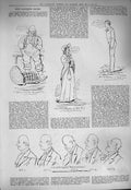 Original Old Antique Print 1884 Captious Critic Coleridge Vaughan Theatre Nita