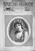 Original Old Antique Print 1884 Portrait Miss Louie Henschel Lady Woman 19th