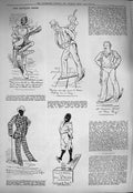 Original Old Antique Print 1884 Captious Critic William Everson Wood Costumes