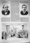 Original Old Antique Print 1884 Julius Benedict Lucas Shakspere King John Stall