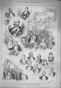 Original Old Antique Print 1884 Beaufort Hunt Dinner Mansion House Gney Long