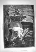 Original Old Antique Print 1884 Scene Othello Theatre Romance Fine Art 19th