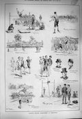 Old Antique Print 1884 Athletic Birmingham High Jump Steeplechase Oliver 19th