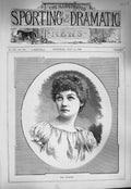 Original Old Antique Print 1884 Portrait Miss Wolseley Beautiful Woman 19th