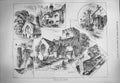 Original Old Antique Print 1884 Barnet Hadley Church Lion Inn Buildings 19th
