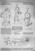Original Old Antique Print 1884 Captious Critic Theatre Actors Cartoons 19th