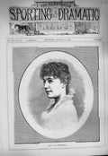 Original Old Antique Print 1884 Portrait Mi Vane Featherston Woman Victorian