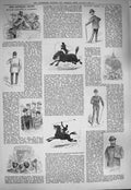 Original Old Antique Print 1884 Military Athletics Aldershot Alison Horses 19th