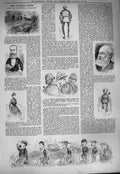 Original Old Antique Print 1884 Tricyclists Brighton Veterans Doctor Sport Men