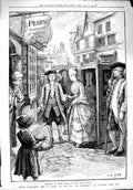 Original Old Antique Print 1890 Pears Soap Sedan Chairs Queen Charlotte Advert