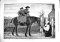 Original Old Antique Print 1890 Music Twelfth Night Men Horse Dog House Lady